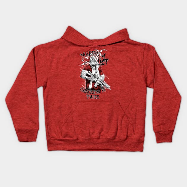 Naughty List Red Kids Hoodie by BAHMcreations